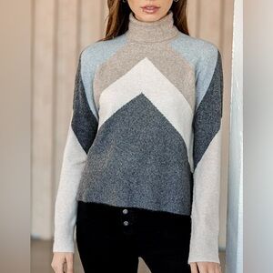 Vero Moda Doffy Colorblock Turtleneck Sweater